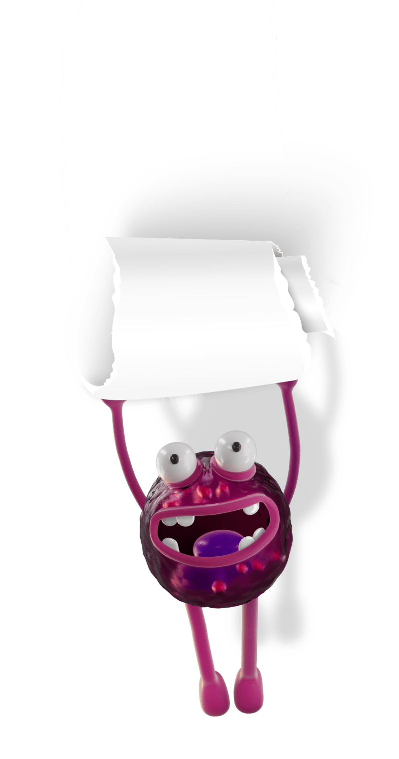 Cartoon Character Representing Treatment Option for Eosinophilic Asthma